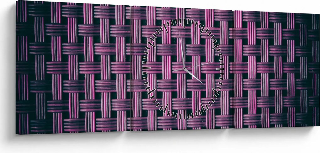 Lila textúrás kép (órával) (90x30 cm)