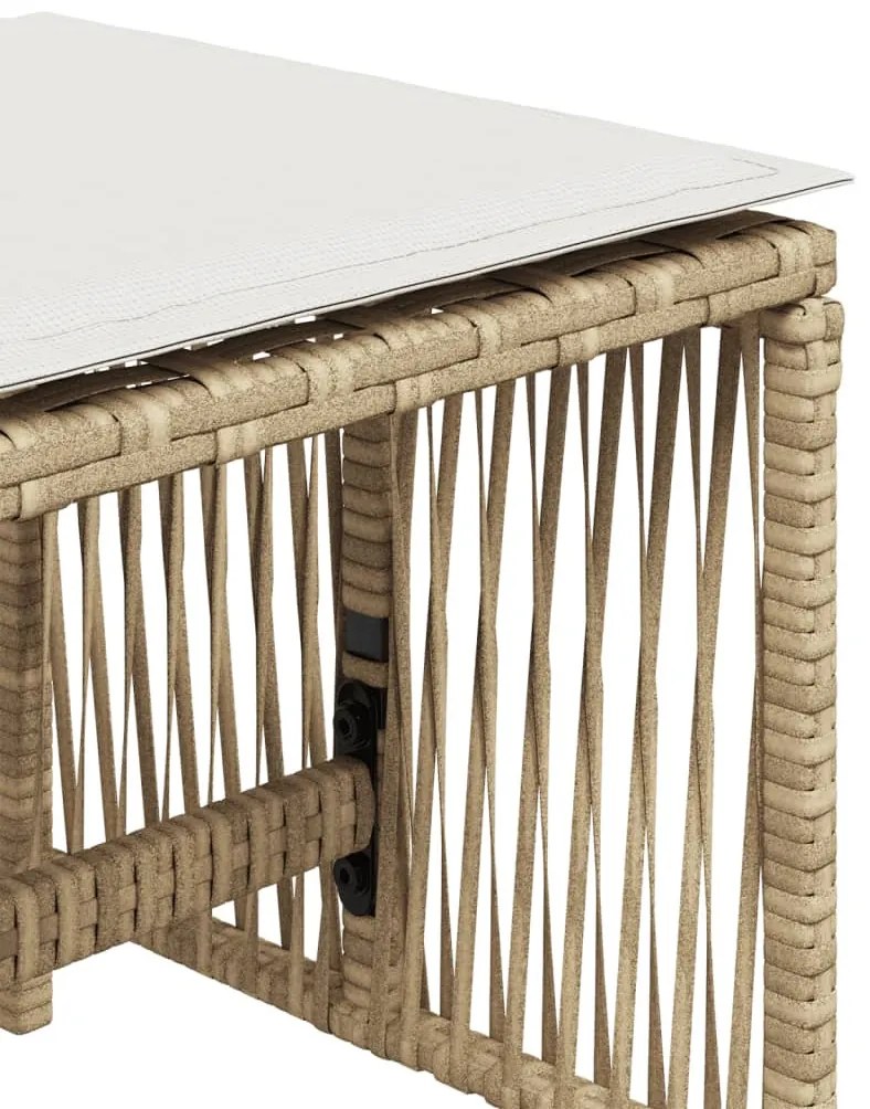 vidaXL 4 db bézs polyrattan kerti szék párnával 41 x 41 x 36 cm