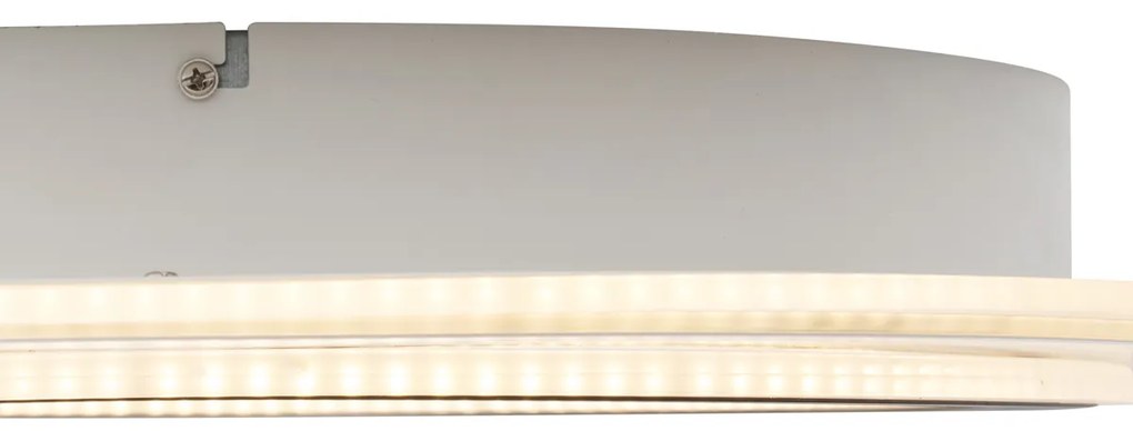 Design mennyezeti lámpa fehér, sötétszürke kerek LED-del, dimmelhető - Taylor