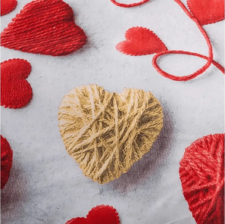 Mikroszálas ágyneműhuzat VELHEART piros Ágyneműhuzat mérete: 2 db 70 x 80 cm | 160 x 200 cm