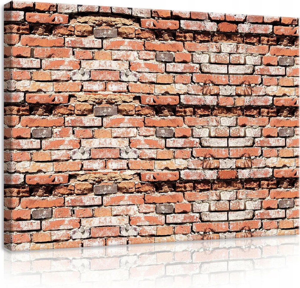 Vászonkép 100x75 Tégla fal textúra tégla régi loft ipari textúra