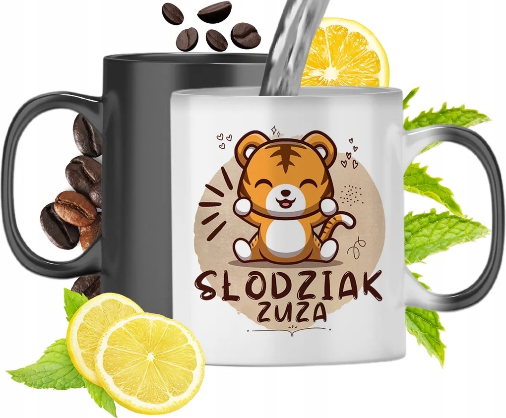 Mágikus bögre Zsuzsa számára matt fekete, fényképes nyomtatással 330ml