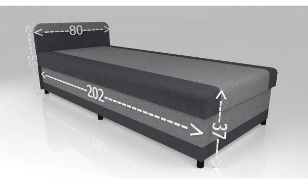 Kárpitozott heverő tárolóval TALI 80x202 barna/bézs