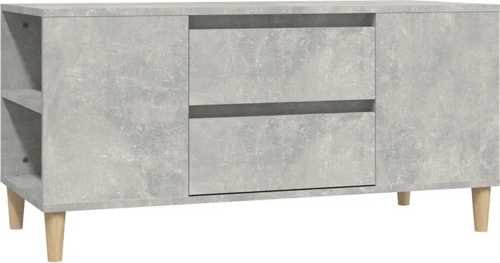 vidaXL betonszürke szerelt fa TV-szekrény 102 x 44,5 x 50 cm