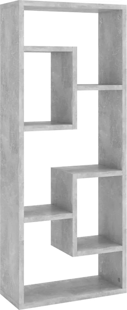 vidaXL betonszürke szerelt fa fali polc 36 x 16 x 90 cm