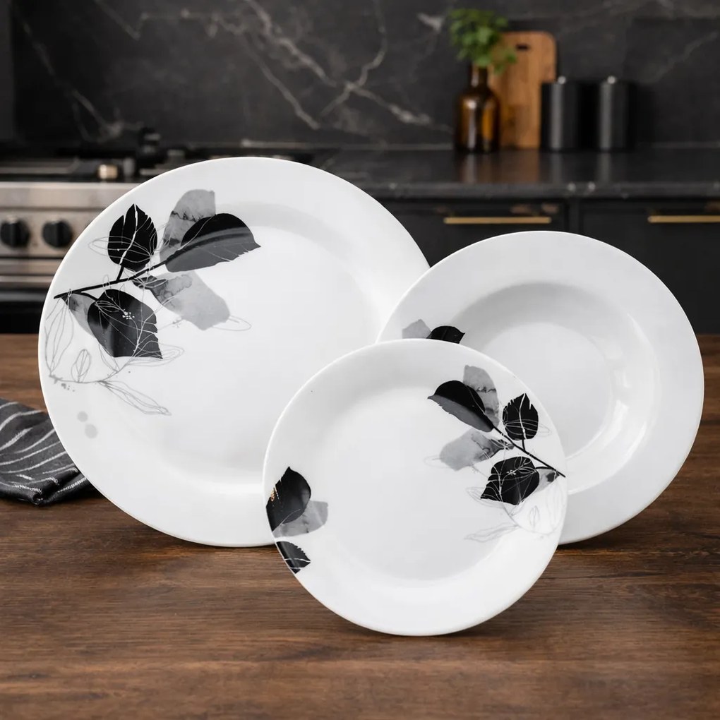 Arôme Home Hársfa 18 db-os étkészlet, extra fehér