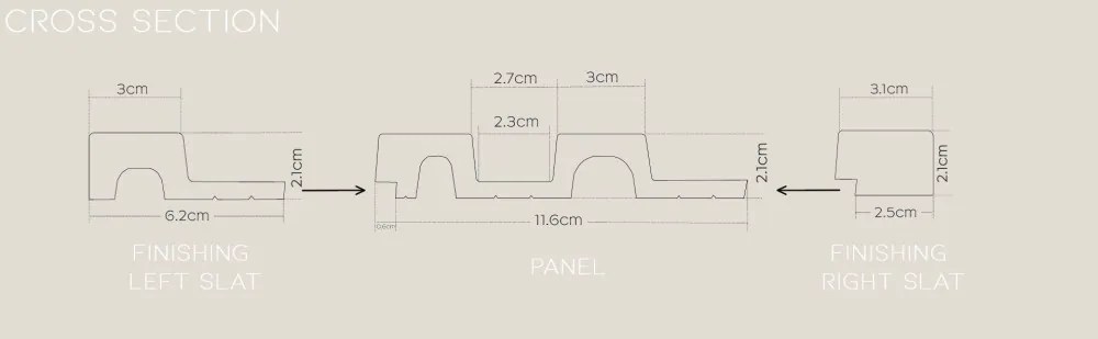 LAMELIO VASCO Dió lamella falpanel 270 × 12,2 cm