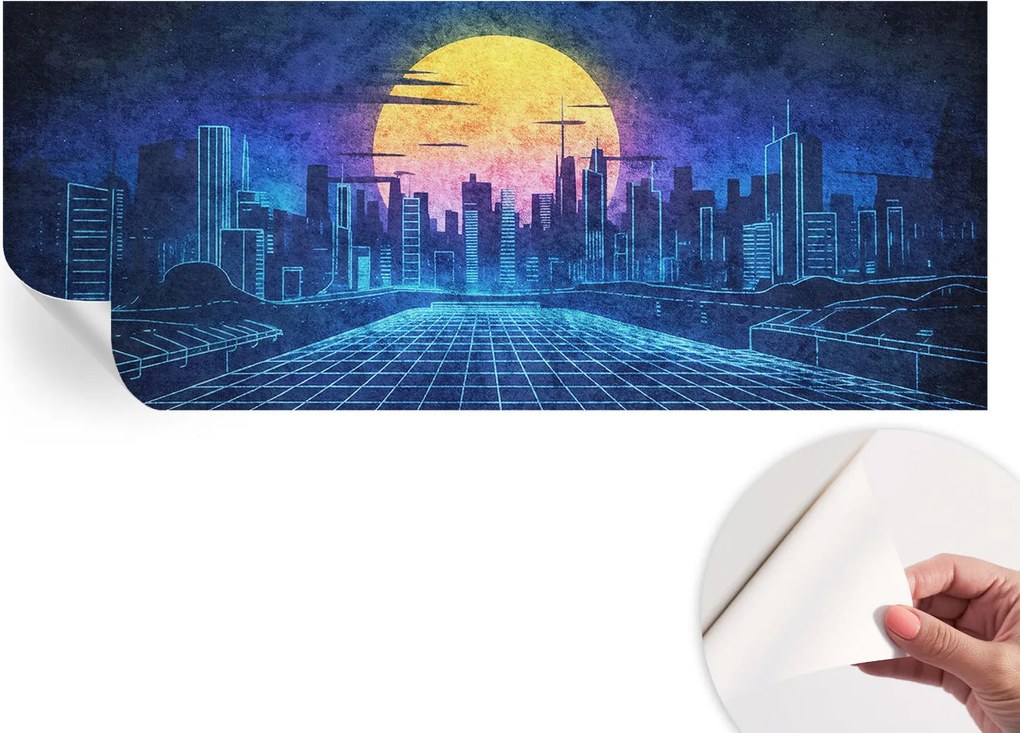 Fotótapéta Öntapadós tapéta a szobába Futurisztikus tájkép 250x104 cm