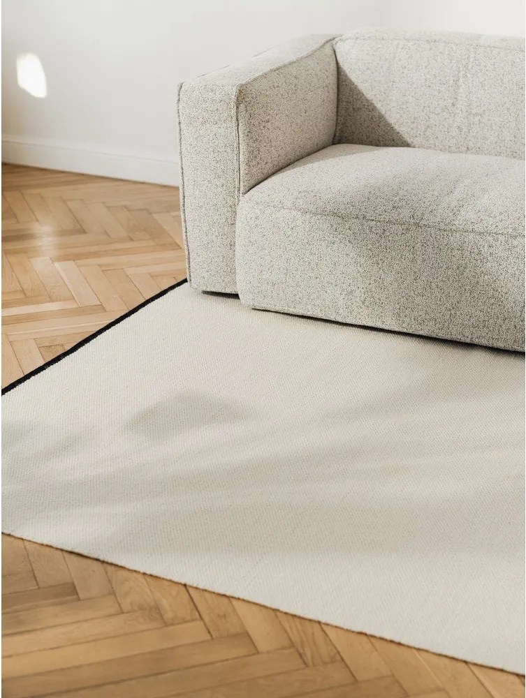 Bézs kézi szövésű gyapjú szőnyeg 140x200 cm Mavi – noo.ma