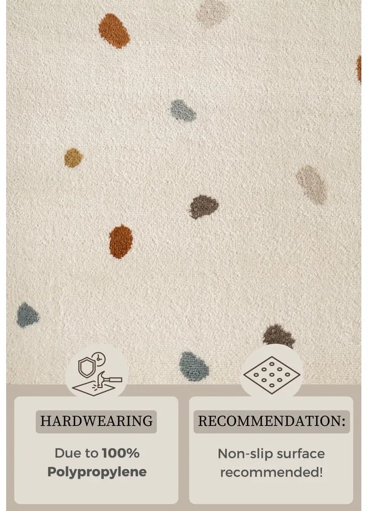 Krémszínű gyerek szőnyeg 200x290 cm Funny Dots – Hanse Home