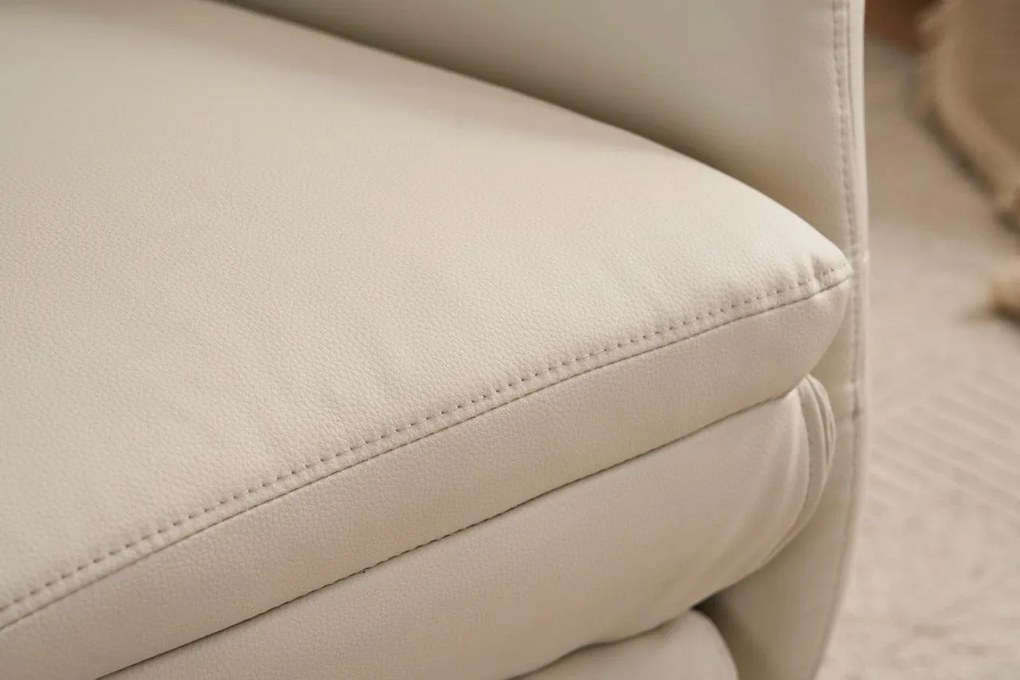 VASHOME Elektromos relaxációs fotel állítható háttámlávalés lábzsámollyal, USB töltővel, Bézs