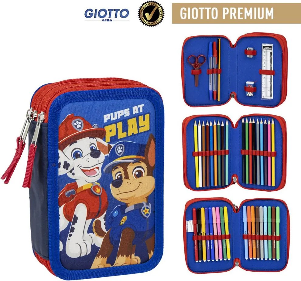 Mancs Őrjárat Pups at Play tolltartó töltött 3 emeletes Giotto