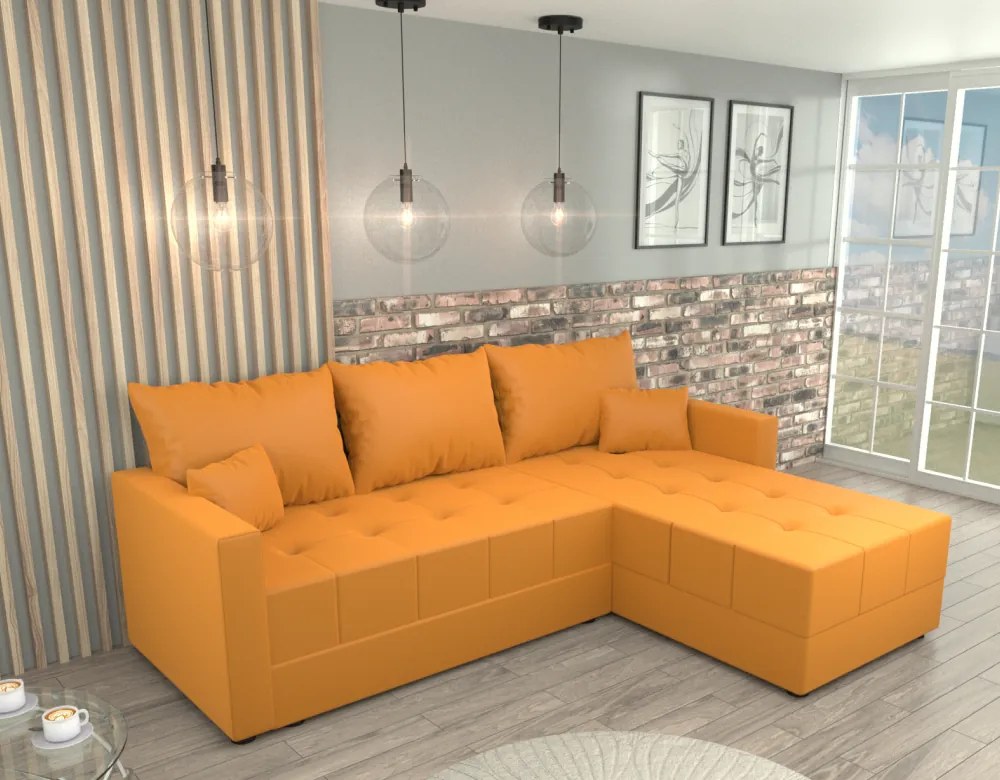 Univerzális ülőgarnitúra, mustársárga, DUAN ROH