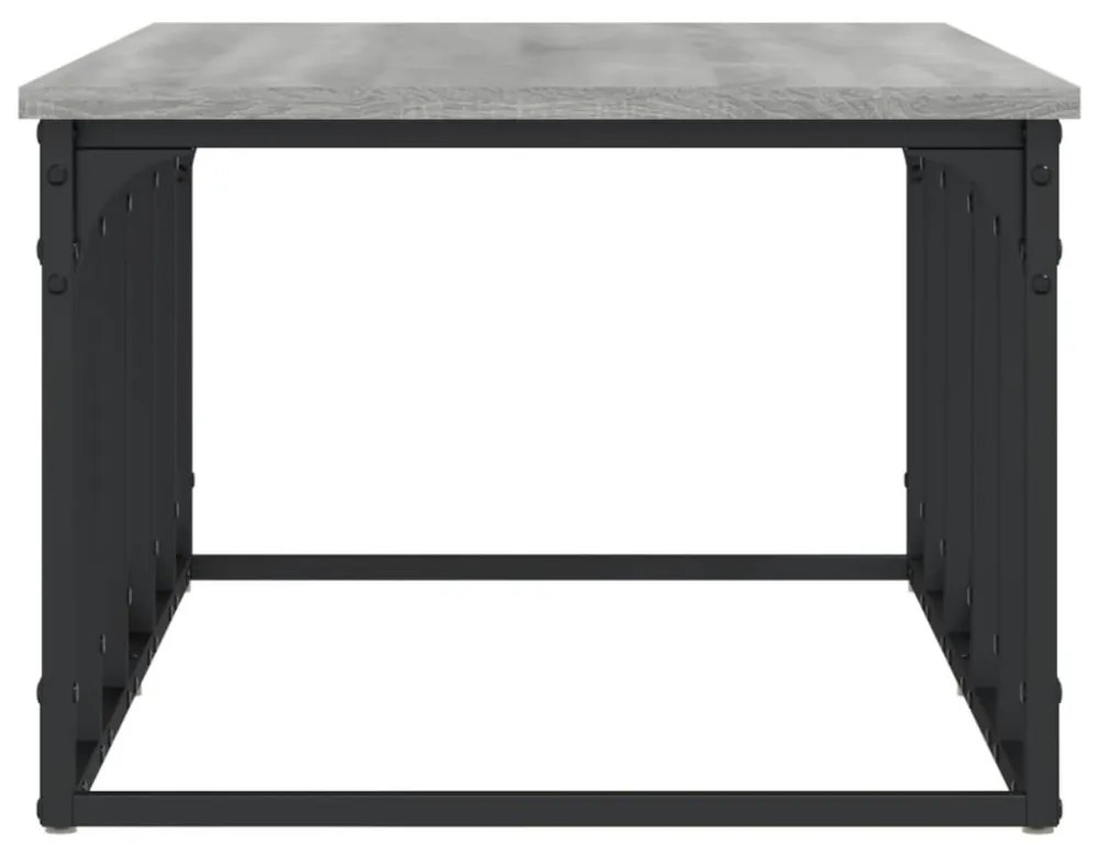 szürke sonoma színű szerelt fa dohányzóasztal 100x50x35,5 cm