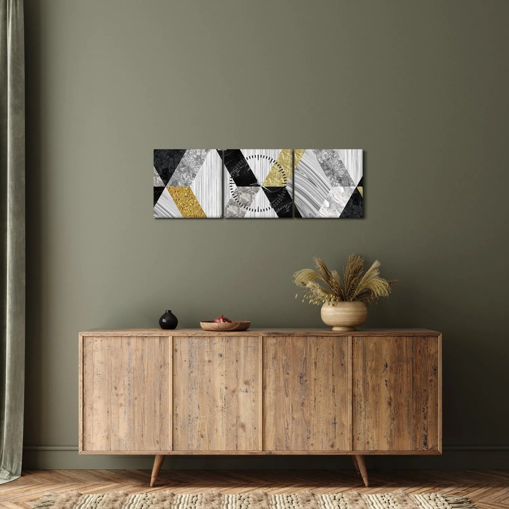 Kép - Texturált dekoráció (órával) (90x30 cm)