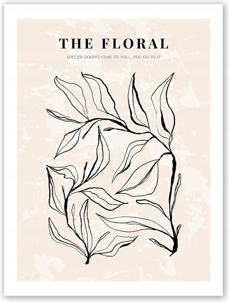 Boho absztrakt levél Poszter B1 100x70cm #T56