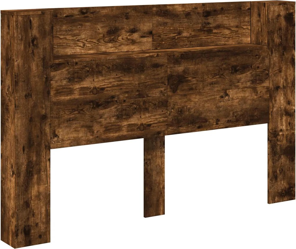 vidaXL Fejtámla polcokkal Füstölt tölgy 160 x 16,5 x 103,5 cm Faanyag