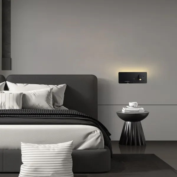 Immax 08288L-LED fali lámpa polccal, USB-vel és vezeték nélküli töltővel, LED/3W