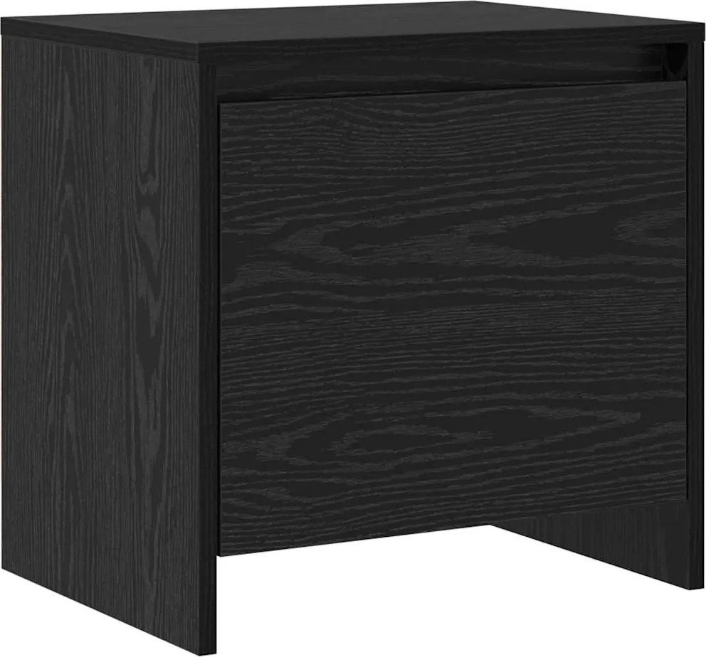 vidaXL Éjjeliszekrény Fekete tölgy 45 x 34 x 44,5 cm Faanyag