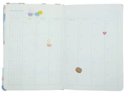 Macaronos tervező notesz A5, 19 cm X 13 cm X 1,5 cm