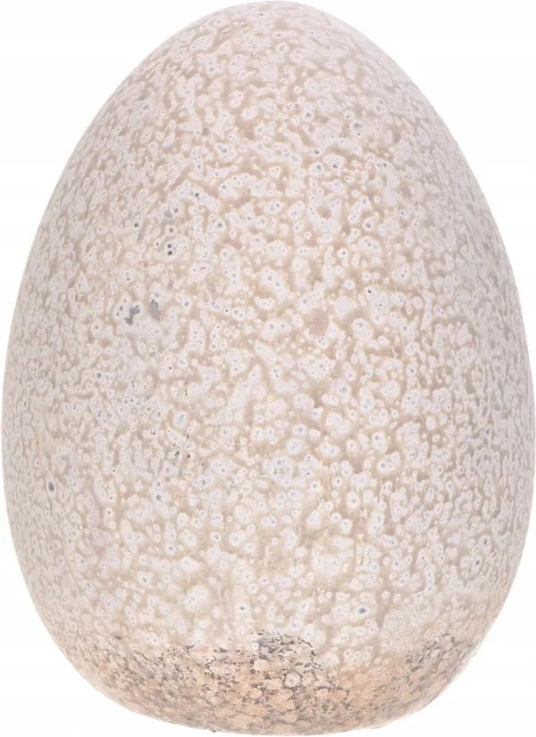 Kerámia tojás krémszínű matt 10x10x13,5 cm