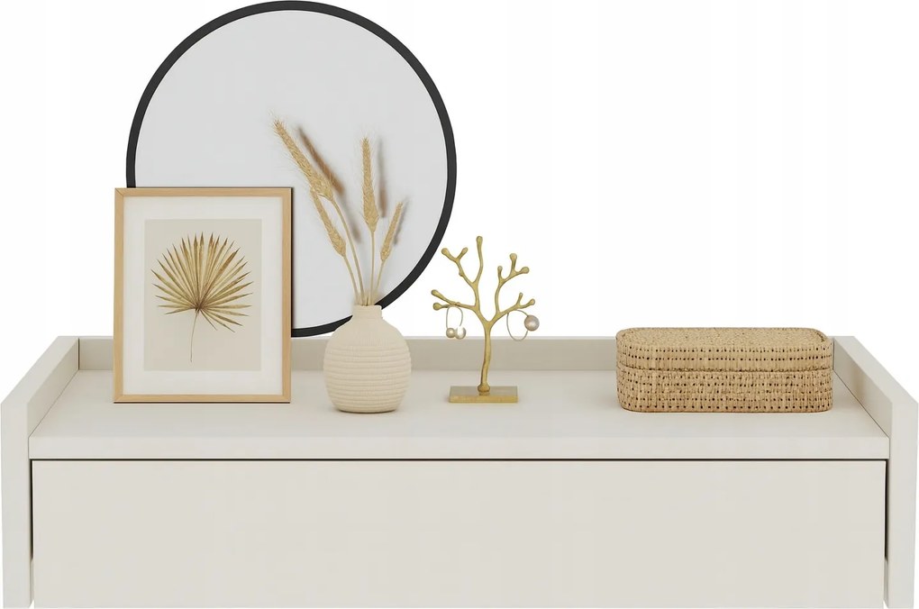 Függő fésülködőasztal konzol Nuvia 75 kasmír felfüggesztett fiók