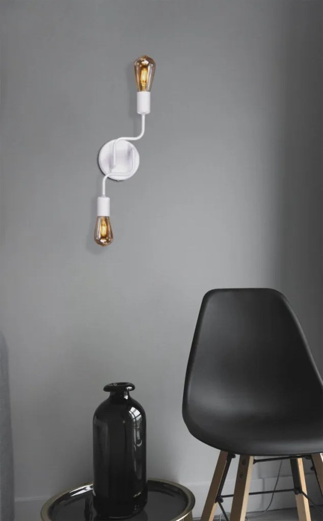 KAJA K-4045 PEKA Fehér Színű Fali Lámpa 2xE27 15W IP20