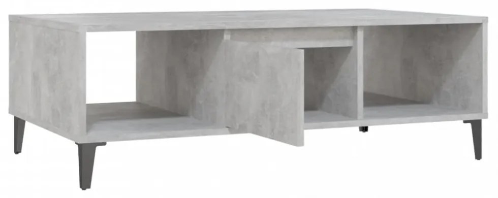 betonszürke szerelt fa dohányzóasztal 103,5 x 60 x 35 cm