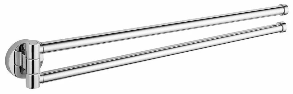 AQUALINE SB121 Samba forgatható kéztörlő tartó,dupla, 45 cm, ezüst