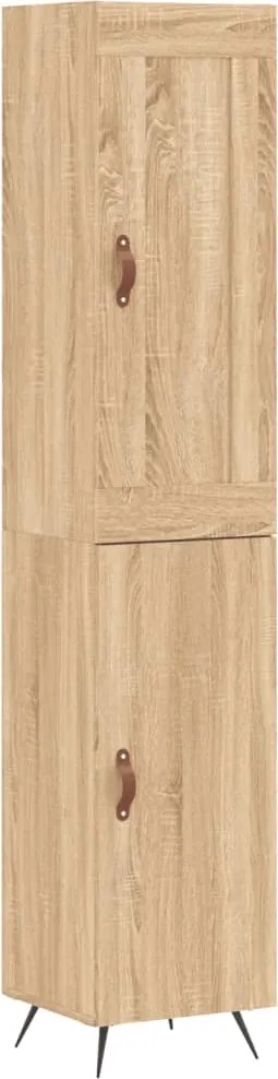 vidaXL sonoma tölgy szerelt fa magasszekrény 34,5x34x180 cm