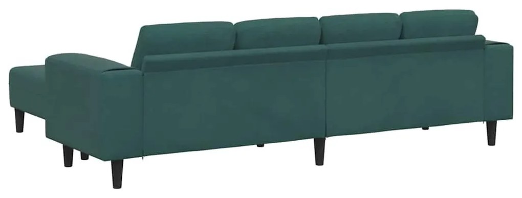 Kanapé Szett 3 pcs Sötétzöld Bársony