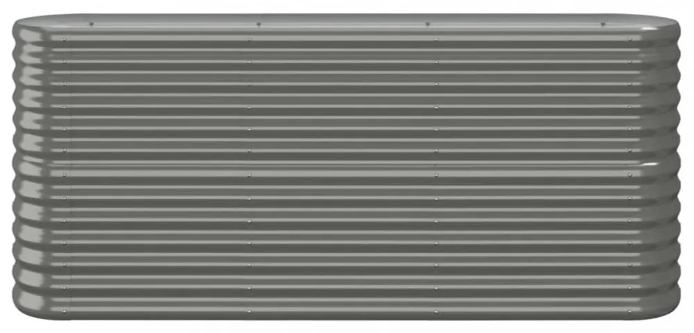 szürke horganyzott acél kerti magaságyás 152x40x68 cm