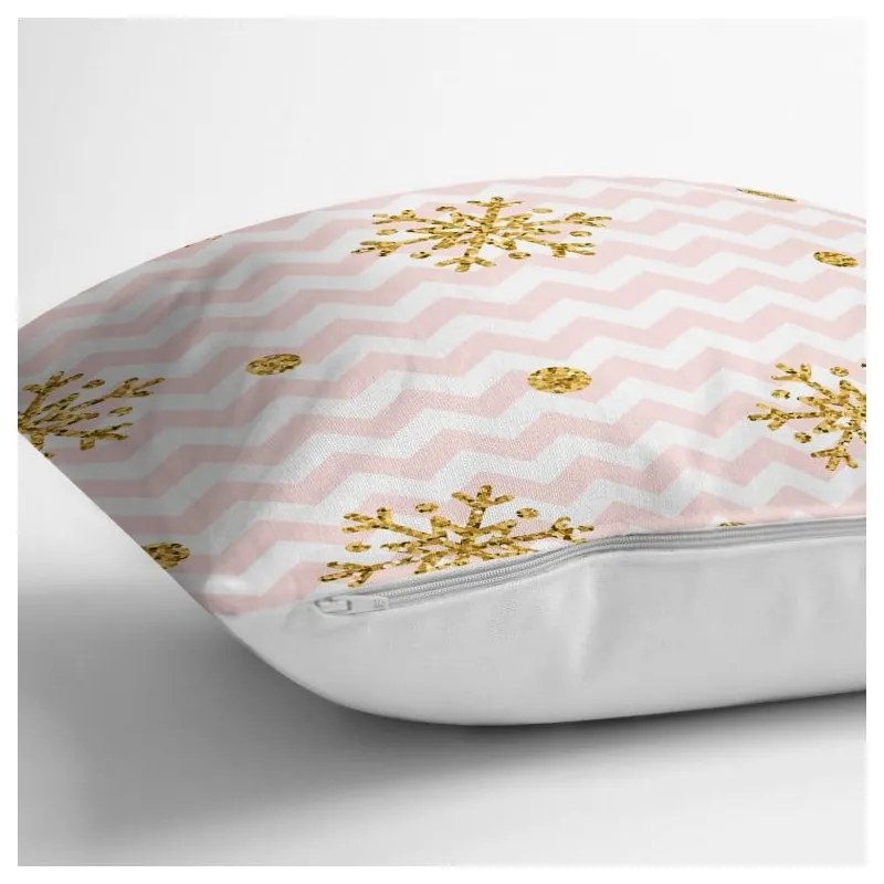 Golden Snowflakes karácsonyi párnahuzat, 42 x 42 cm - Minimalist Cushion Covers