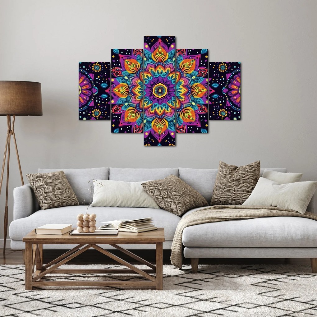 Kép - Kaleidoszkópos mandala (150x105 cm)