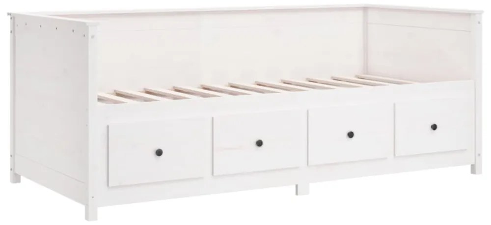 fehér tömör fenyőfa kanapéágy matrac nélkül 80 x 200 cm