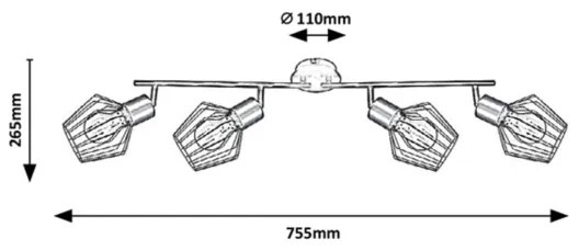 Rabalux - Spotlámpa 4xE27/40W/230V