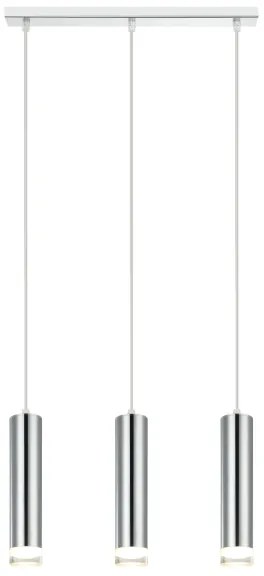 Csillár zsinóron ARMIN 3xGU10/10W/230V fényezett króm
