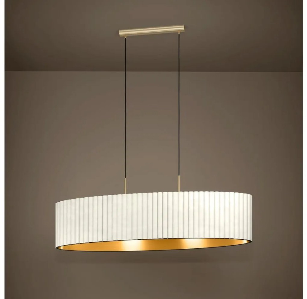 Eglo 39764 - Csillár zsinóron TAMARESCO 2xE27/40W/230V fehér