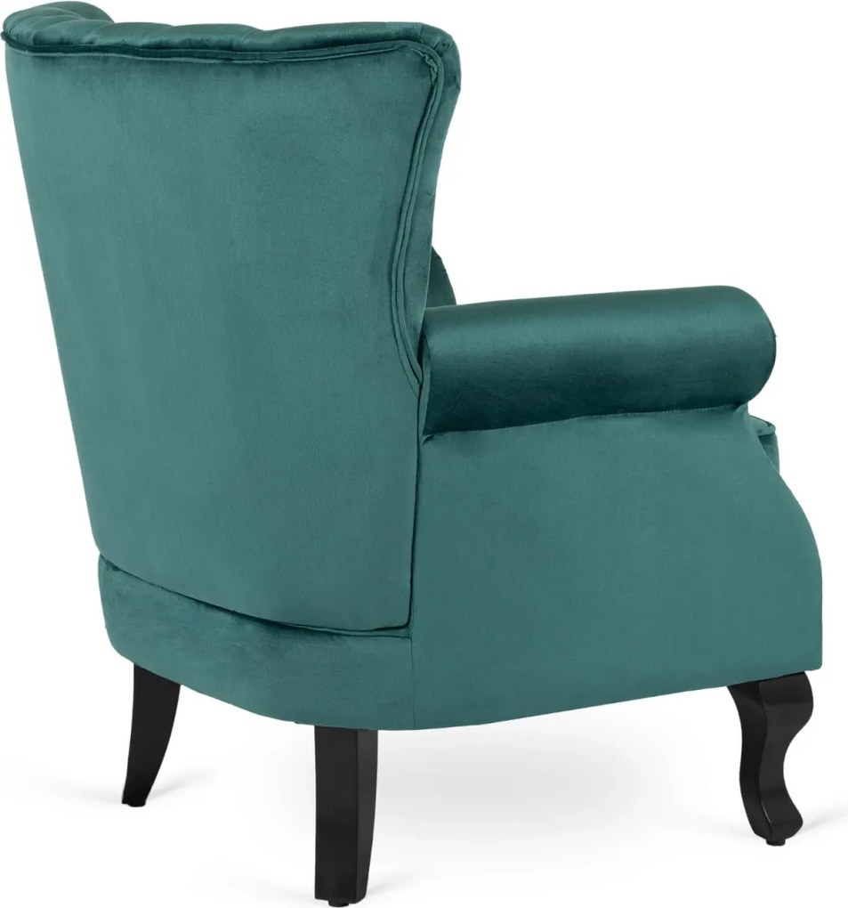 Fotel zöld bársony kárpittal – MALLO