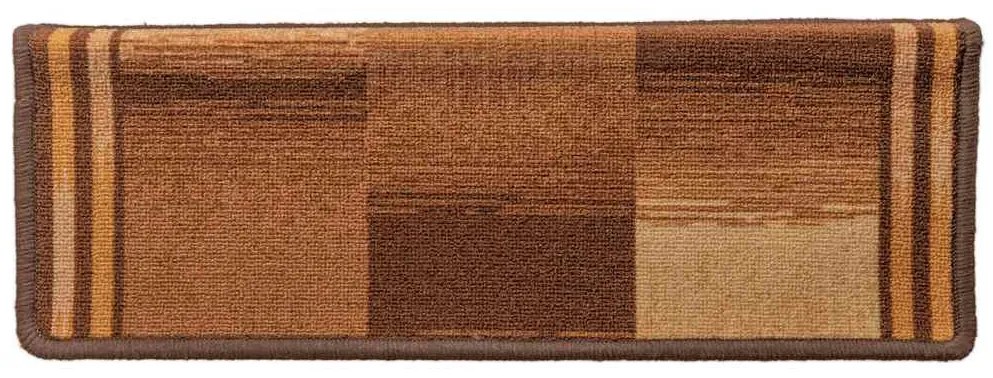 5 db barna öntapadó lépcsőszőnyeg 65x21x4 cm