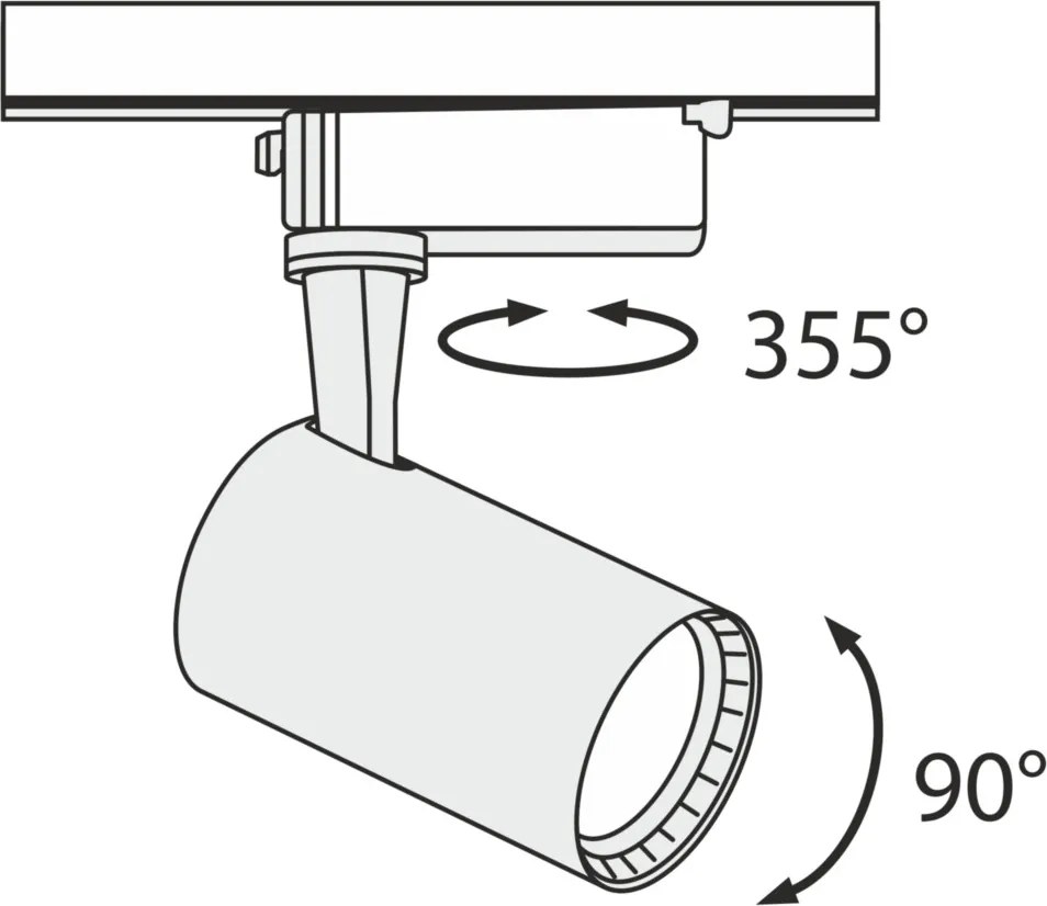Maytoni TRACK TR003-1-6W3K-B Sínreflektor LED/450LM 450LM IP20