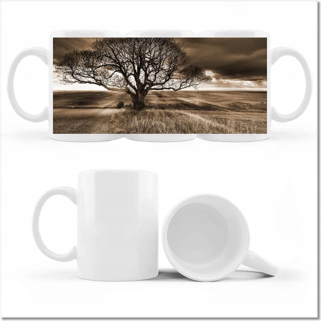 Nyomott mintás bögre Tájkép varázslattal