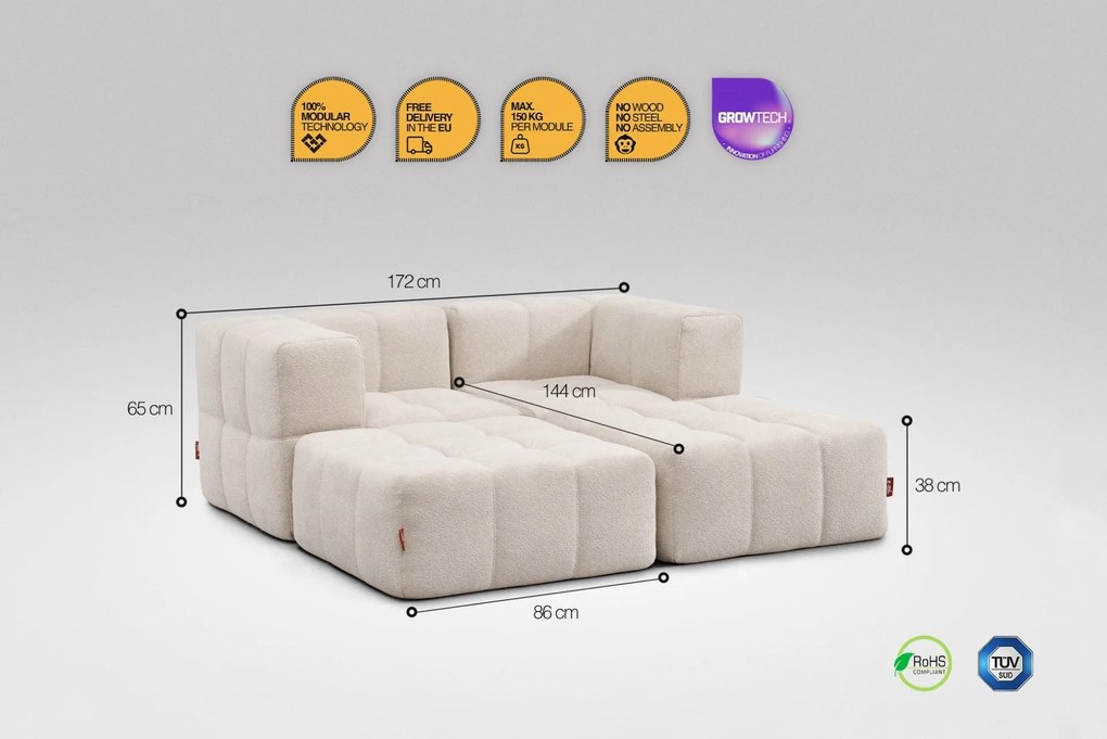 4 Teiliges Modulares Sofa – Beige