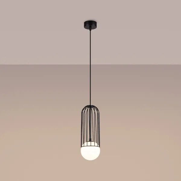 Sollux SL.1332 - Csillár zsinóron BRINA 1xG9/8W/230V fekete