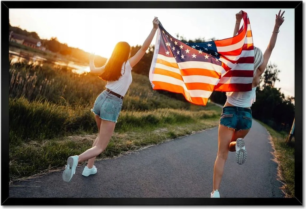 Plakátok keretben 60x40 Futás a szabadság felé Usa