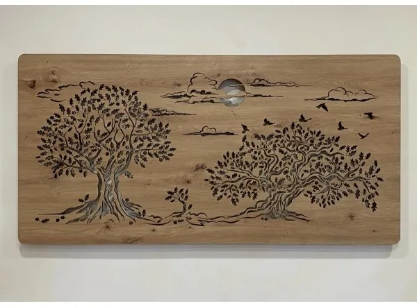 Li-Go 5307/DUB2 - LED Fényerőszabályozható fali dekoráció LED/24W/230V 120x60 cm tölgy