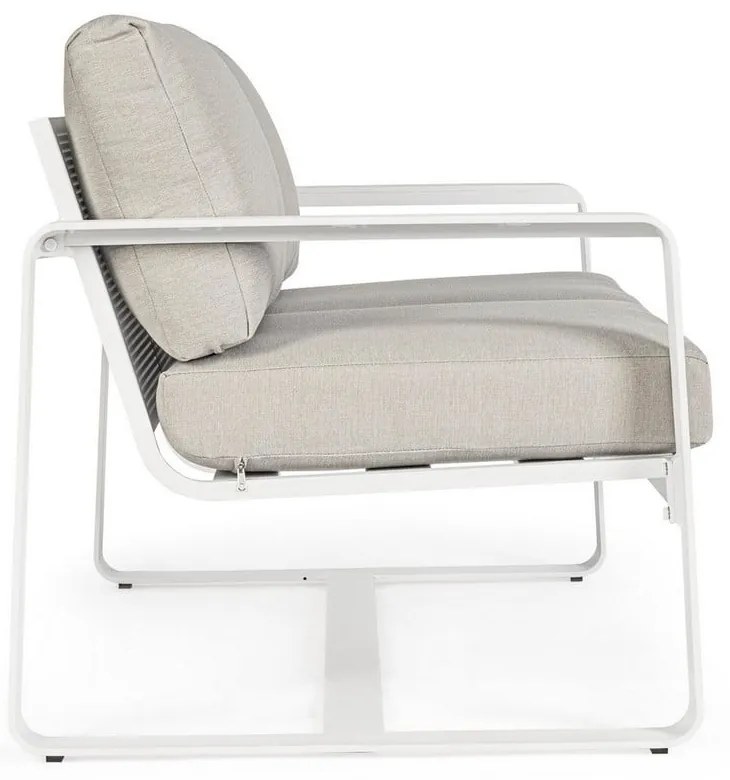 Fehér alumínium kerti kanapé Merrigan – Bizzotto