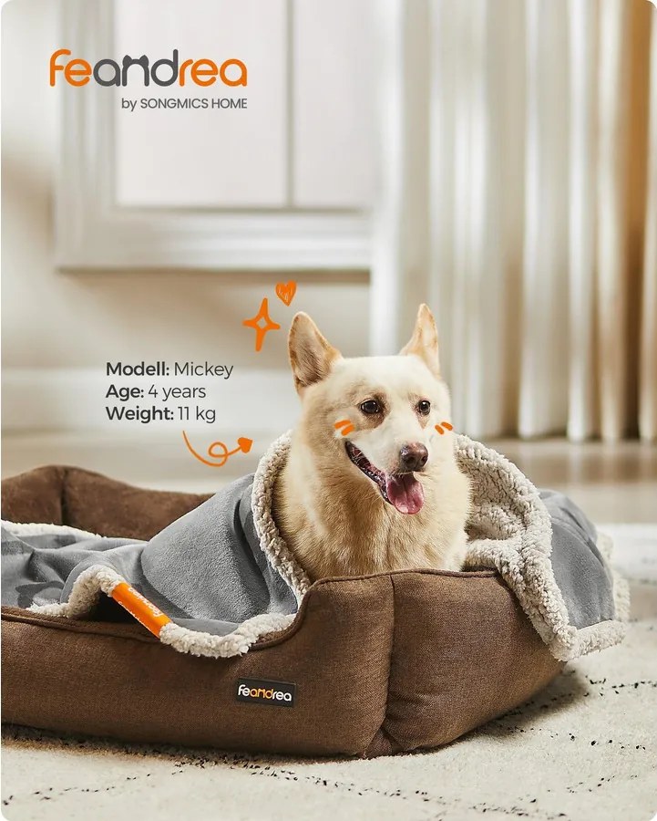 Vízálló kutyatakaró kis- és törpe kutyáknak, mosógépben mosható, szürke