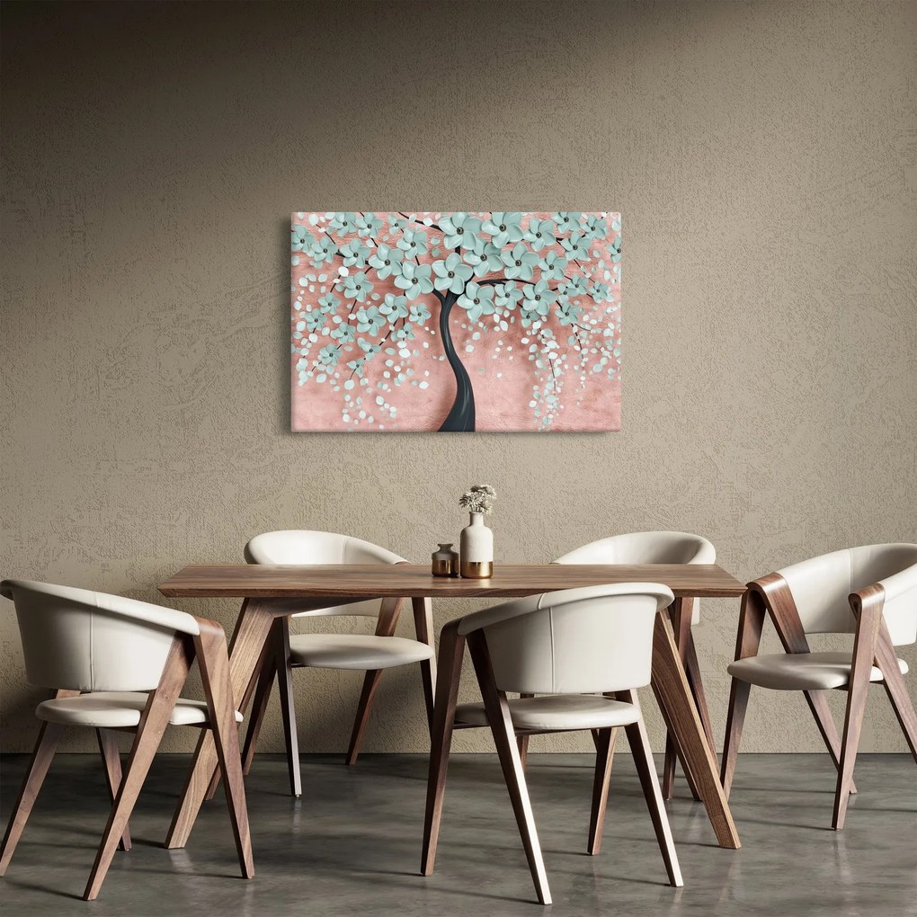 Kép - Pasztell kék virágok (90x60 cm)