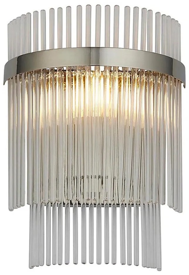 Endon 104114 - Fali lámpa MARIETTA 1xE14/6W/230V fényezett króm/átlátszó